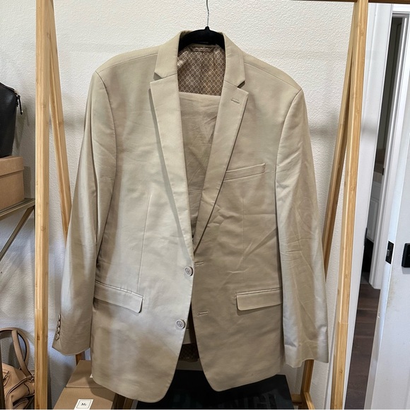 Bar III Slim Fit Stretch Cotton Suit Set 42L - Picture 1 of 6